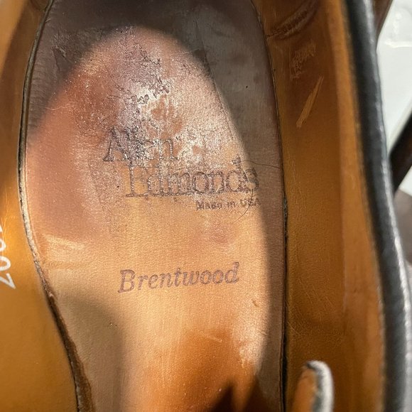 Allen Edmonds Brentwood Men’s Dress Shoes Black Leather Split Toe Derby SIZE 9 D main image 5
